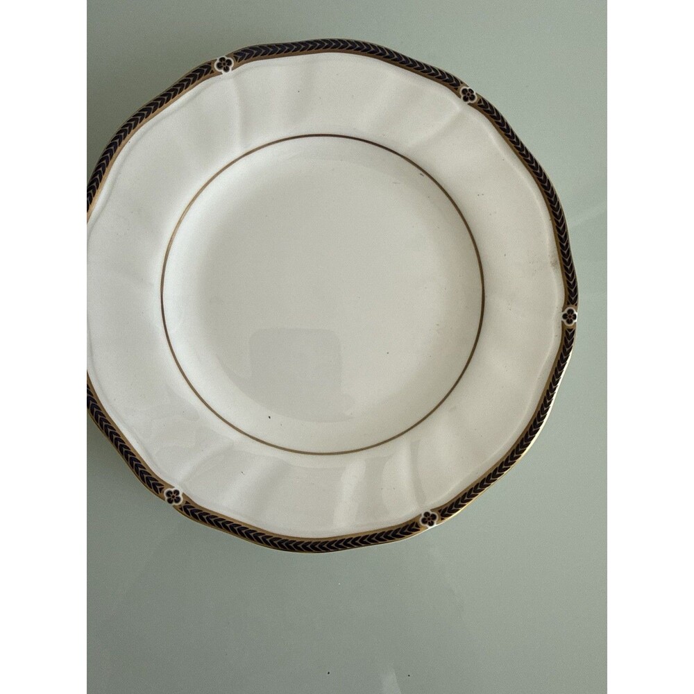 ✿ Wedgwood Royal Lapis Salad Plate 8” Bone China England 1989 Cobalt Gold
